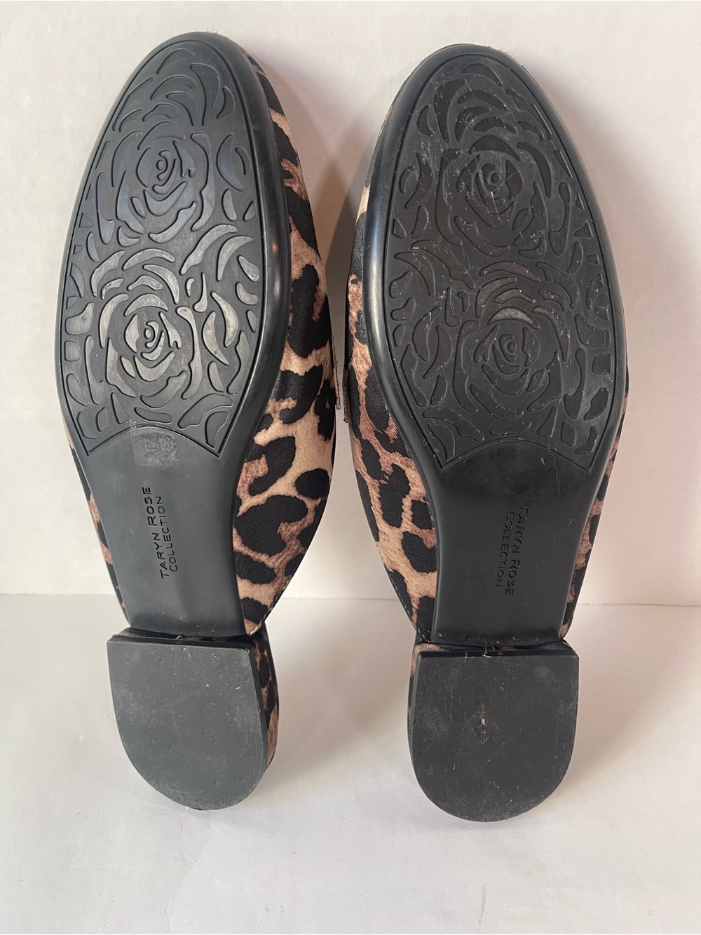 Taryn Rose Leopard-Print Slide Mules with Gold Accent Made in Italy 🇮🇹 Size 8.5 - Picture 11 of 14